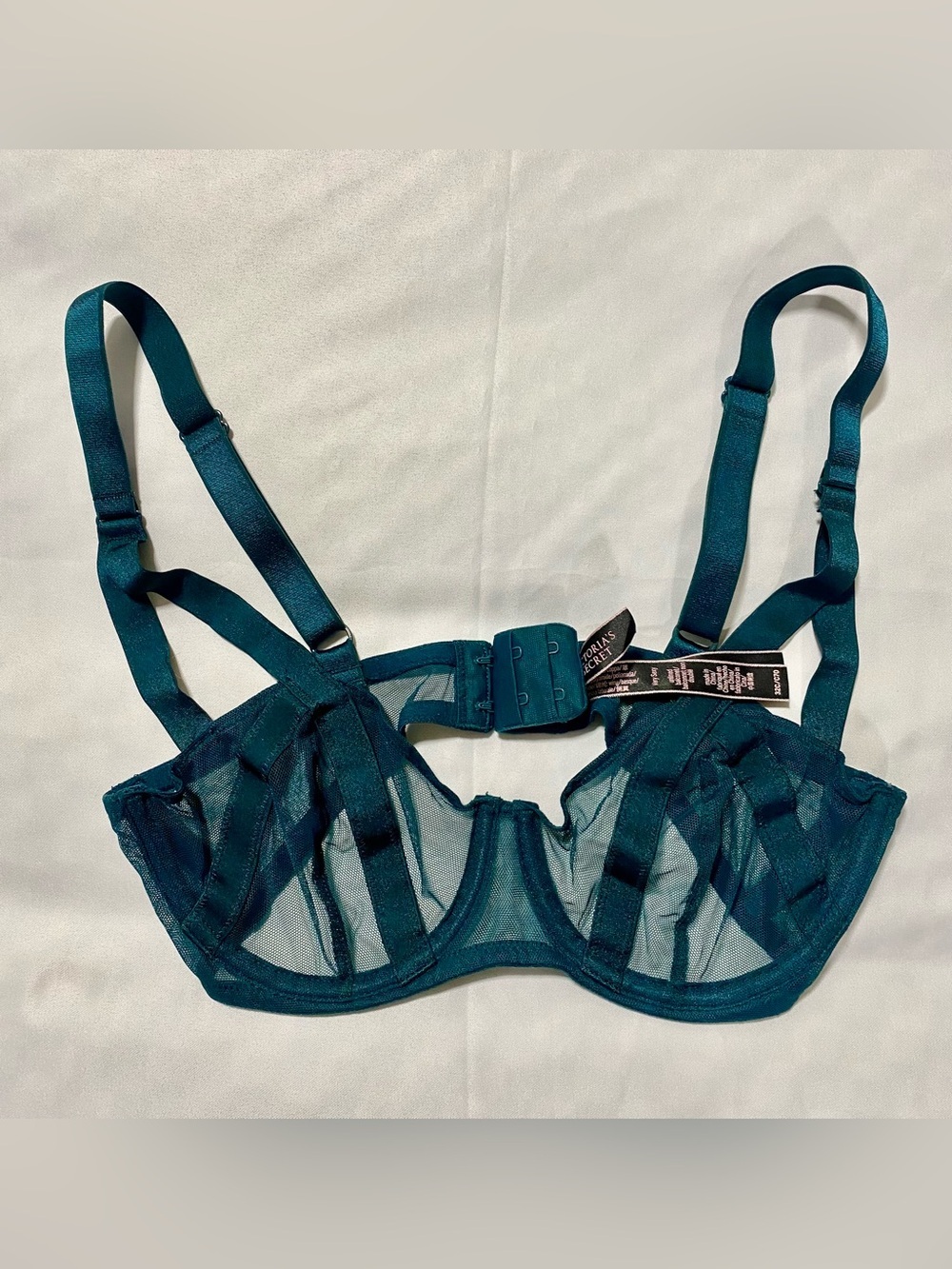 Victoria's Secret Deep Teal Sheer Underwire Bra